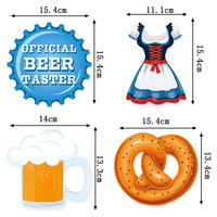 Décorations suspendues en spirale pour l'Oktoberfest, lot de 8 guirlandes en spirale, décorations pour fête bavaroise allemande, festival de la bière, dirndl, chopes à bière