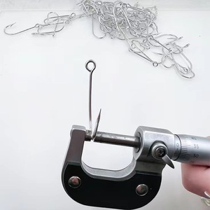 Hameçon de pêche bagues en acier à haute teneur en carbone, crochet de mer semblable à <span class=keywords><strong>Mustad</strong></span> 2330, Kirby - Product Image 1