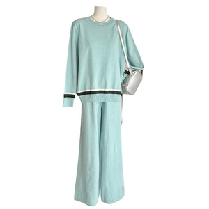 2025 <span class=keywords><strong>tenue</strong></span> pour femmes pour automne/hiver ensemble deux pièces tricoté à col rond, <span class=keywords><strong>grande</strong></span> <span class=keywords><strong>taille</strong></span>, costume tricoté pour femmes à la mode et décontracté - Product Image 6