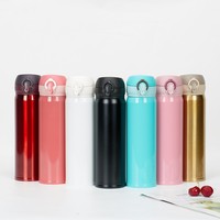Botol minum termos vakum stainless steel dinding ganda 500ml murah dengan tutup anti tumpah untuk hadiah