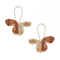 Boucles d'oreilles pendantes en acrylique plaqué or pour femmes avec perle pour les mariages et un usage quotidien