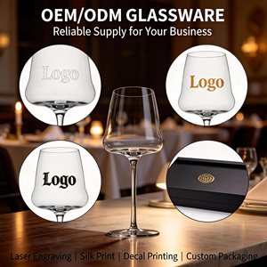 Bicchieri da Vino Josephine Trasparenti Fatti <span class=keywords><strong>a</strong></span> Mano, Calici in Cristallo Stile Tedesco Classico per Uso Domestico e Feste, Personalizzabili - Product Image 1