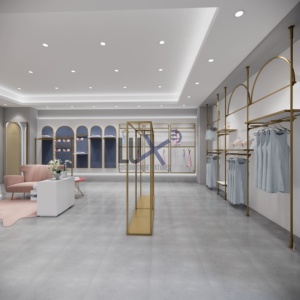 LUX ที่กำหนดเองเซ็กซี่เลดี้ชุดชั้นในการออกแบบร้านค้าโลหะสีทองตู้แสดงชุดชั้นในที่กำหนดเองแสดงเฟอร์นิเจอร์ - Product Image 4