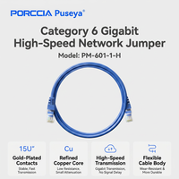 Cable de Red Ethernet Gigabit Cat6 UTP RJ45 24AWG de Cobre Puro, Venta al Por Mayor, Directo de Fábrica, Longitud Personalizada, Soporte OEM