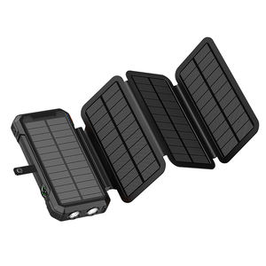 Chargeur solaire sans fil haute capacité avec câble intégré pour l'extérieur, 20000 mAh, 15 W, banques d'alimentation solaires - Product Image 5