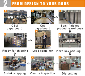 Contenitore per Pizza in Carta Kraft Biodegradabile SP3765 per <span class=keywords><strong>Consegna</strong></span> <span class=keywords><strong>a</strong></span> <span class=keywords><strong>Domicilio</strong></span> - Scatola per Pizza - Product Image 4