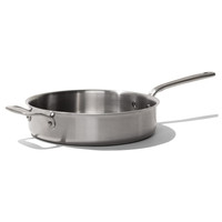 Poêle à frire en acier inoxydable à 5 couches, utilisation polyvalente avec couvercle en acier inoxydable, utilisation sur cuisinière à induction