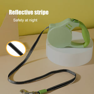 Großhandel anpassbare 3m reflektierende solide Nylon Haustier Leine drahtlose automatische einziehbare mit Niet Dekoration - Product Image 3