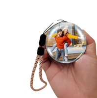 Boule de verre à mémoire de forme, faite à la main, écologique, cadeau personnalisé pour la Saint-Valentin/Noël/anniversaire/mariage, vidéo 3D en cristal