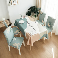 Taille personnalisée bienvenue Tapa de mesa instalada nappe en coton lin housse de chaise intérieur extérieur fête tabouret de bar housse de table ajustée
