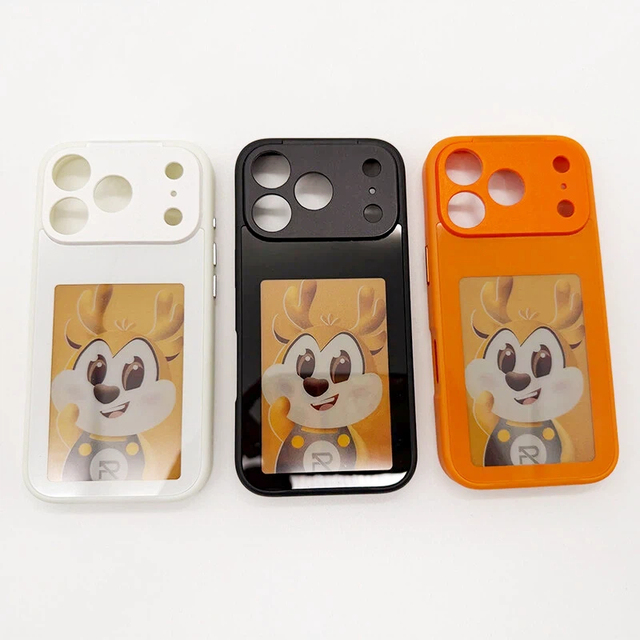 2026 New Arrival NFC Smart Display Fashion Phone Case for iPhone 17/17 Pro/17 Pro Max DIY Pictures 4-Colors E Ink Phone Covers