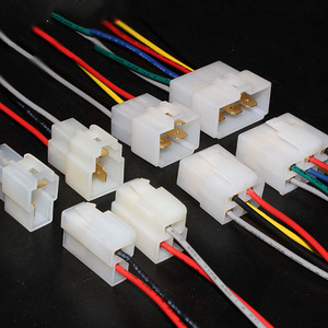 Custom Car and Motorcycle Wire Connector 6.3mm square <b>Plug</b> ABS Plastic Parts 3 Pin Terminal Connector Wire Harness - Product Image 5