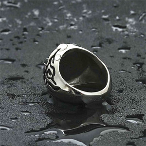 Men's Stainless Steel Cross <b>Ring</b> <b>Silver</b> Punk Style Geometric Design Gift Jewelry 26027 - Product Image 3
