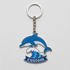 Porte-clés personnalisés en gros de haute qualité en forme de dauphin, souvenirs de visite d'aquarium, cadeaux aquatiques - Product Image 2