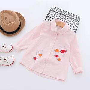 Camisas de Manga Larga para Niña, Estampadas, de Algodón, con Diseño de Peces, Compresión Refrescante, de un Proveedor Chino - Product Image 2
