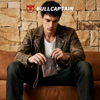 BULLCAPTAIN - Porta Pasaportes de Cuero Genuino Personalizado, Estuche para Documentos de Viaje, Cartera para Tarjetas de Embarque, para Hombre y Mujer, Cartera de Cuero con Protección RFID