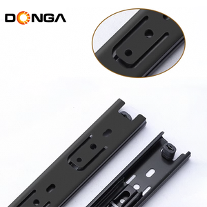 DONGGANG Mecanismo de extensión de mesa <span class=keywords><strong>con</strong></span> rodamientos de bolas y bloqueo, <span class=keywords><strong>correderas</strong></span> telescópicas de 3 pliegues <span class=keywords><strong>para</strong></span> <span class=keywords><strong>cajones</strong></span> - Product Image 3