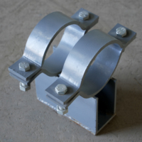 Collier de serrage réglable en acier au carbone avec revêtement zingué à chaud, anticorrosion, deux boulons, personnalisable, OEM, robuste, fabriqué en Chine
