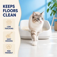 Litière pour chat en tapioca de qualité supérieure, texture fine et douce, non toxique, sans produits chimiques, écologique, anti-odeurs