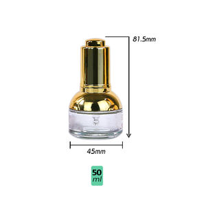 15ml 20ml 30ml cam <span class=keywords><strong>serum</strong></span> esansiyel yağ damlalık şişesi saç yağ damlalık şişesi ile altın ve gümüş yaka - Product Image 5