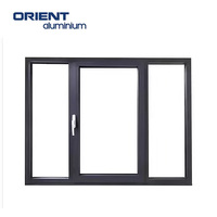 Fenêtre coulissante en aluminium de couleur marron, portes et fenêtres coulissantes en aluminium, fenêtre en aluminium avec vitrage coulissant