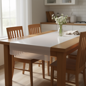 Clear Pvc Table <b>Protector</b> 54x54 Inch 1.5mm Thick <b>Desk</b> Cover Roll Closure - Product Image 3