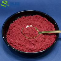 Poudre de fruits lyophilisés naturels, poudre de framboises rouges lyophilisées biologiques, poudre de framboises rouges lyophilisées