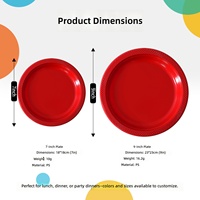 Assiettes jetables en plastique PS pour l'exportation, 7 et 9 pouces, couleur unie, pour fêtes, anniversaires, gâteaux, modèle occidental Ycxxsp-001