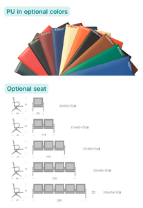Chaise d'attente en acier et métal à 1, 2 ou 3 places, en cuir PU, pour aéroport, hôpital, bureau, clinique, <span class=keywords><strong>banque</strong></span>, réception ferroviaire, vente chaude - Product Image 6