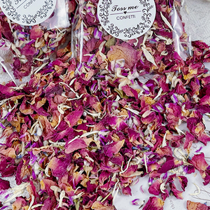 Pétales de rose séchées naturelles de différentes couleurs, bougie à la sauge avec pétales de fleurs séchées, véritable pétales de rose pour mariage, confettis biodégradables - Product Image 3