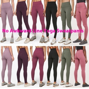 High Waist Workout Yoga <b>Leggings</b> for Women Custom Logo Gym Wear Fitness Pants Elastic Waist Closure Solid <b>Pattern</b> Dropshipping - Product Image 6
