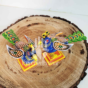 El perfecto par de pavo rey de madera de Bazzar, decoración Art Deco para el hogar, regalo - Product Image 3