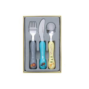 Utensilio <span class=keywords><strong>para</strong></span> comer <span class=keywords><strong>para</strong></span> bebé, 3 piezas, cuchillo, cuchara y tenedor, juego <span class=keywords><strong>de</strong></span> <span class=keywords><strong>cubiertos</strong></span> <span class=keywords><strong>de</strong></span> acero inoxidable con caja <span class=keywords><strong>de</strong></span> regalo - Product Image 3