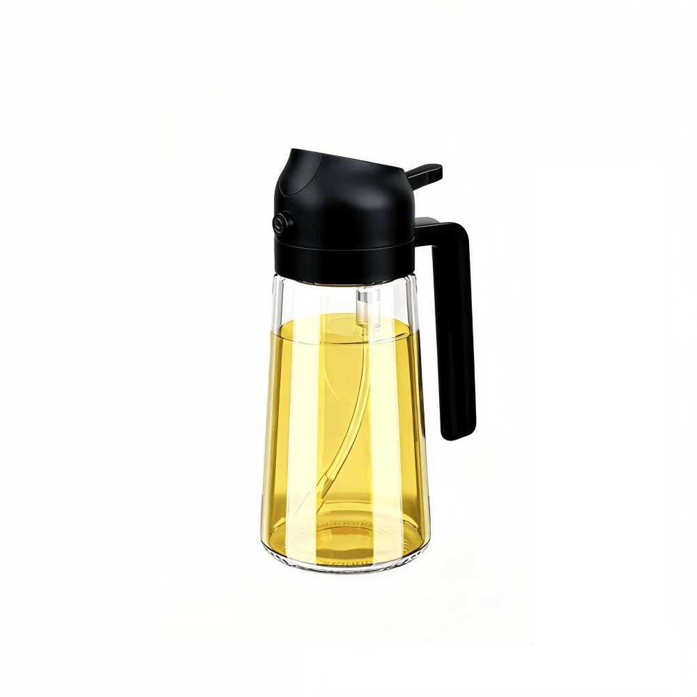 transparent bottle - black cover