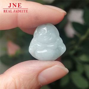 19*20mm Mini Myanmar a Marchandises Feitsui <span class=keywords><strong>Bouddha</strong></span> Sculpture Maitreya <span class=keywords><strong>Bouddha</strong></span> Pendentifs pour enfants Emeraude Accessoires Vente en gros - Product Image 1