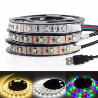 Умный светодиодный комплект RGB IC, музыкальное приложение с дистанционным управлением, Wi-Fi, USB, 5 В, светодиодная лента для спальни, 5 м