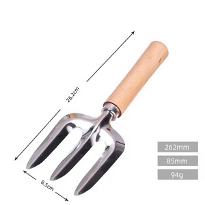 J19 Ensemble de jardinage en acier inoxydable robuste pour femmes avec manche en bois Sécateur Gants Fournitures dans un panier - Product Image 4