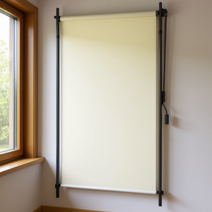 Persiana Enrollable de Poliéster Crema con Marco de Acero y Aluminio, Instalación Lateral, Protección UV, para Hogar u Oficina, Diseño Minimalista - Product Image 2