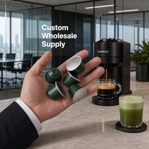 Cápsulas de Matcha Orgánico Certificado por JAS, Compatibles con Máquinas Nespresso, Grado Ceremonial Premium, Suministro de Cápsulas de Té Verde - Product Image 1