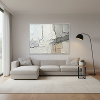 Peinture à l'huile abstraite faite à la main sur toile, personnalisée en gros, pour salon, hôtel, art mural, nature morte, imperméable et écologique
