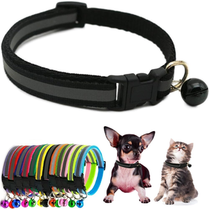 ปลอกคอสะท้อนแสงปรับได้หลายสีสำหรับแมวขายส่ง - Product Image 1