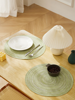 Sets de table et dessous-de-verre ronds en coton tissé Tabletex – Napperons de table antidérapants et résistants à la chaleur, faciles à nettoyer