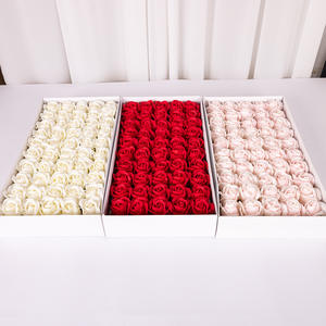 Flores de Rosa Artificiales Hechas a Mano al por Mayor, 50 cm de Alto, 7 cm de Diámetro, Color Rojo, Flor de Seda para el Día de San Valentín, Decoración del Hogar/Bodas - Product Image 1