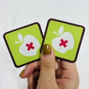 중국 공장 의류 맞춤형 직조 패치/자수 직조 패치 실리콘 패치 - Product Image 6