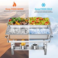 Ensemble de réchauds à buffet et de traiteurs Liyunda 9L en acier inoxydable portable avec couvercle en acier inoxydable pour hôtels et restaurants