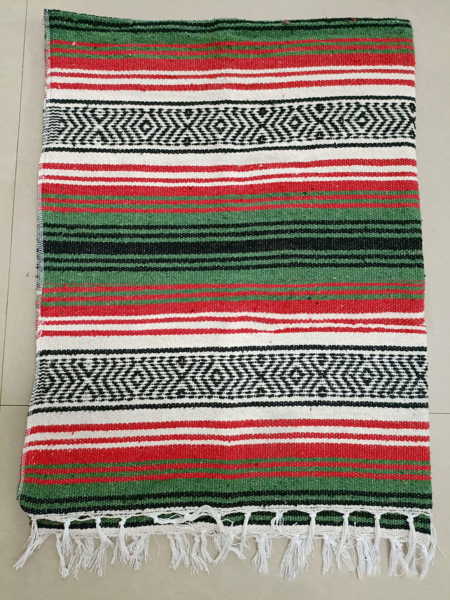 Factory Directly Large Assorted Bright Colors Portable Bulk Soft Woven Mexican Throw Blanket