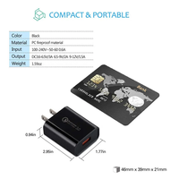 Chargeur mural à charge rapide QC 3.0 18W, prise AU, chargeur d'alimentation USB, protection OTP/OVP pour Smartphone, matériau en liège GAN