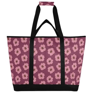 Sac isotherme de pique-nique à bandoulière grande capacité Aloha Collection, imprimé floral hawaïen Hau, personnalisé avec logo - Product Image 1