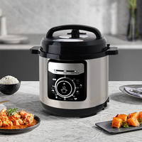 Cuisinière électrique multifonctionnelle professionnelle 1000W 6-en-1, autocuiseur électrique en acier inoxydable 6L, directement de l'usine