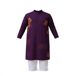 Festive Wear Printed <b>Men</b> Cotton <b>Kurta</b> - Product Image 1